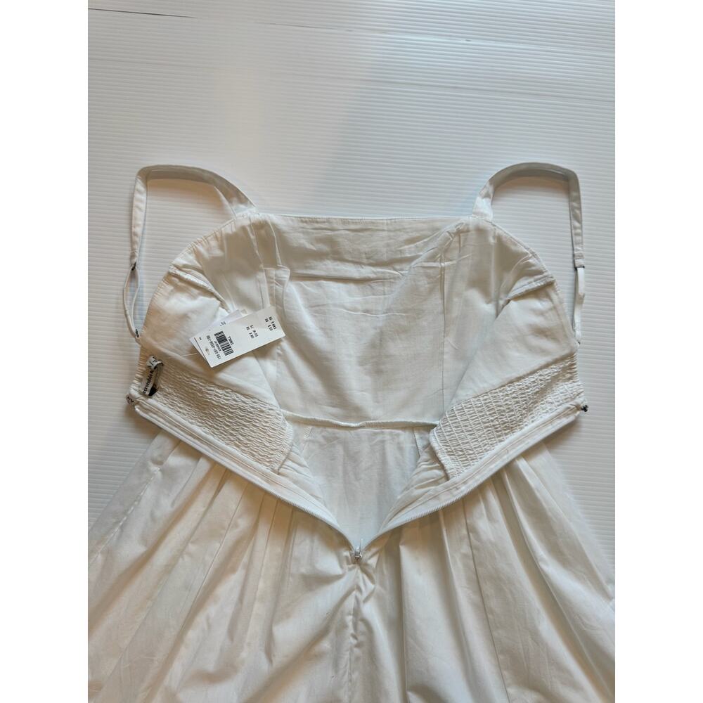 Abercrombie Fitch Emerson Poplin Mini Dress White S Bridal Shower Coquette NWT - Picture 7 of 16